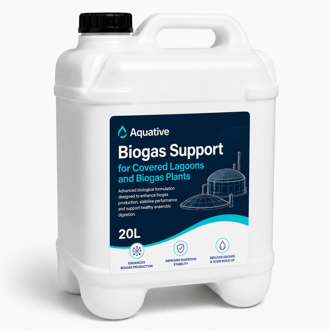 Aquative Biogas Support — for Covered Lagoons and Biogas Plants